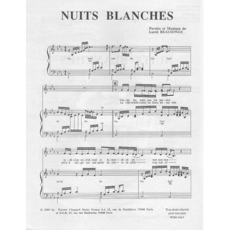 Lucid Beausonge/ Nuits blanches